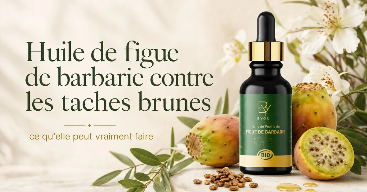 Huile de pépin de figue de barbarie bio pour atténuer les taches brunes sur le visage