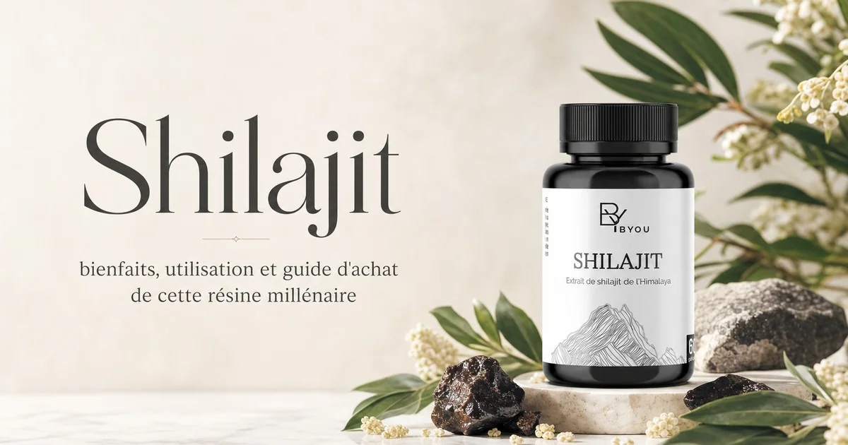 Shilajit de l'Himalaya en gélules, résine naturelle riche en acide fulvique