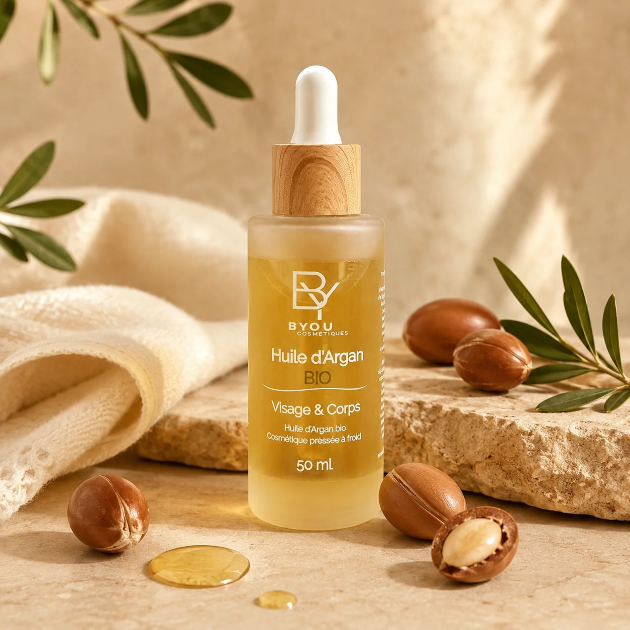 Huile d'Argan Bio | Soin Cheveux et Visage | 100% Pure du Maroc