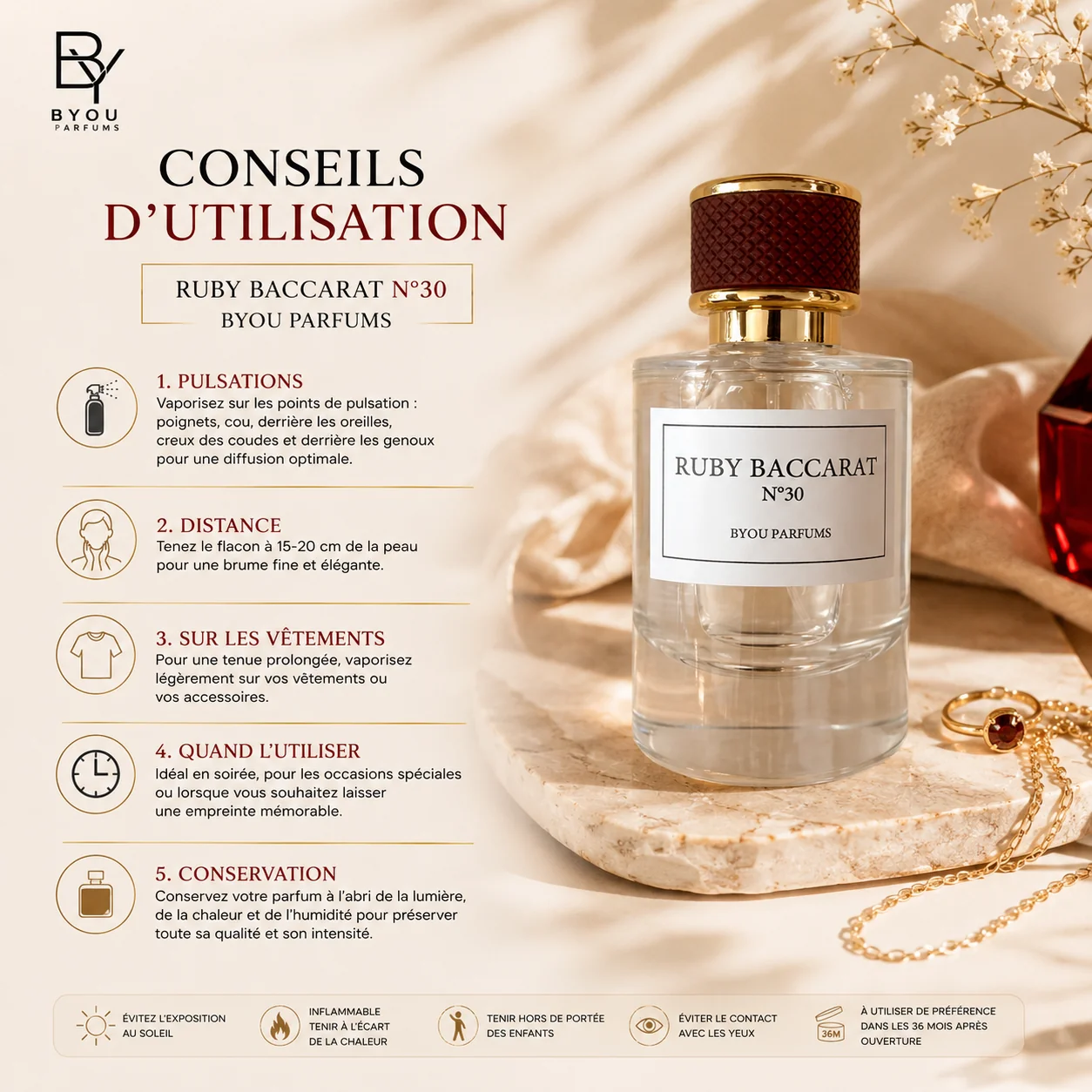 Ruby Baccarat N°30 — Oriental ambré