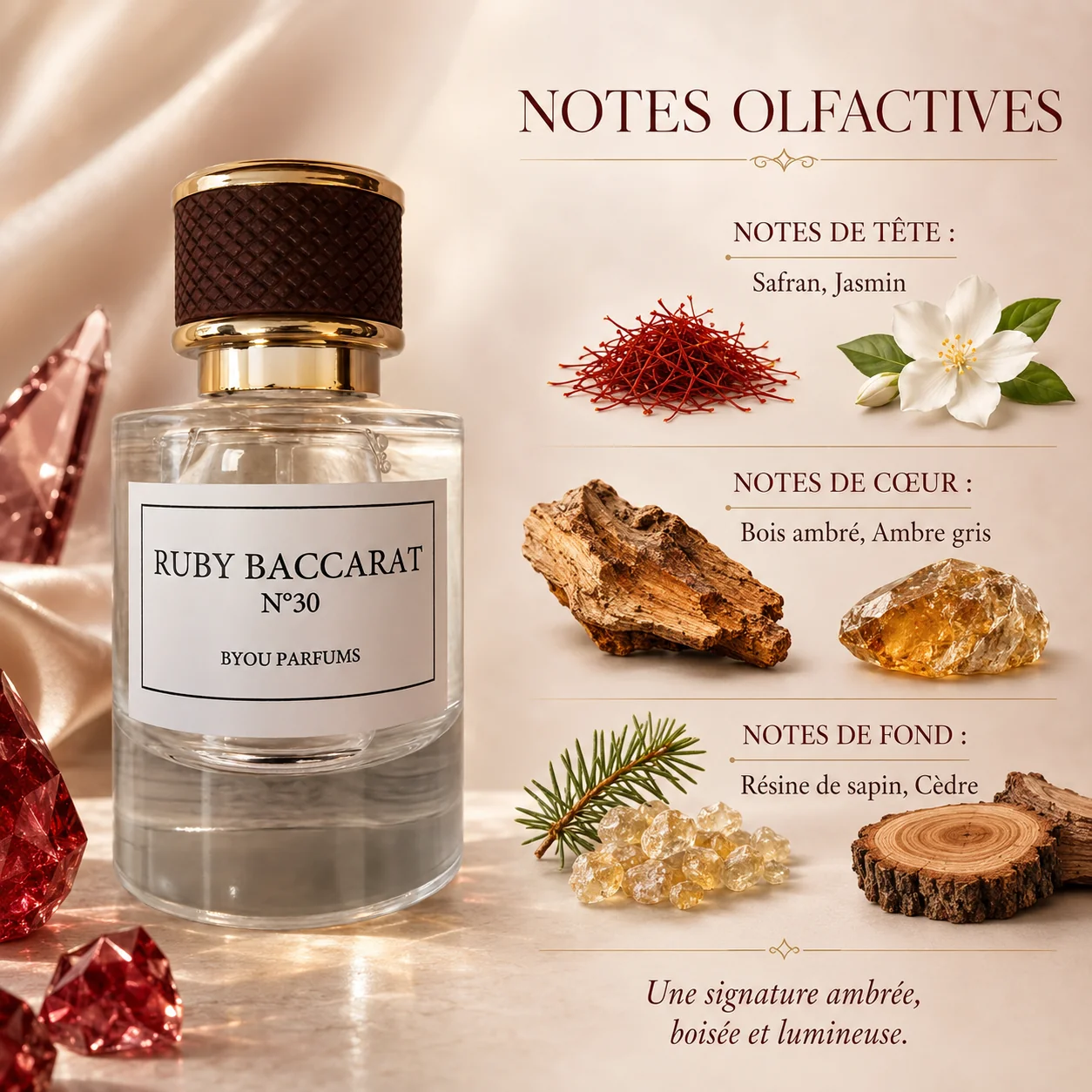 Ruby Baccarat N°30 — Oriental ambré