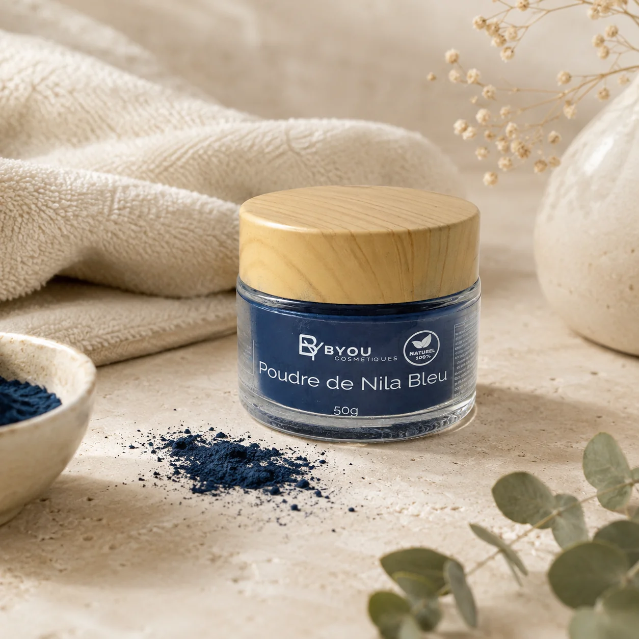 Poudre de Nila Bleu - L'Essence du Maroc pour une Peau Éclatante