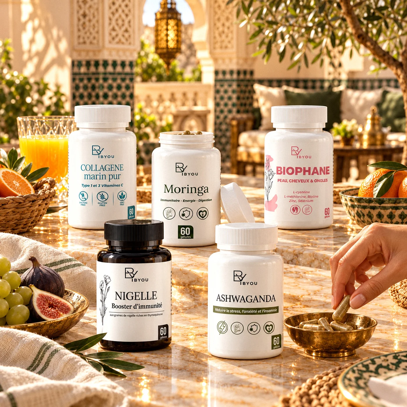 Coffret 5 compléments alimentaires Byou au petit-déjeuner