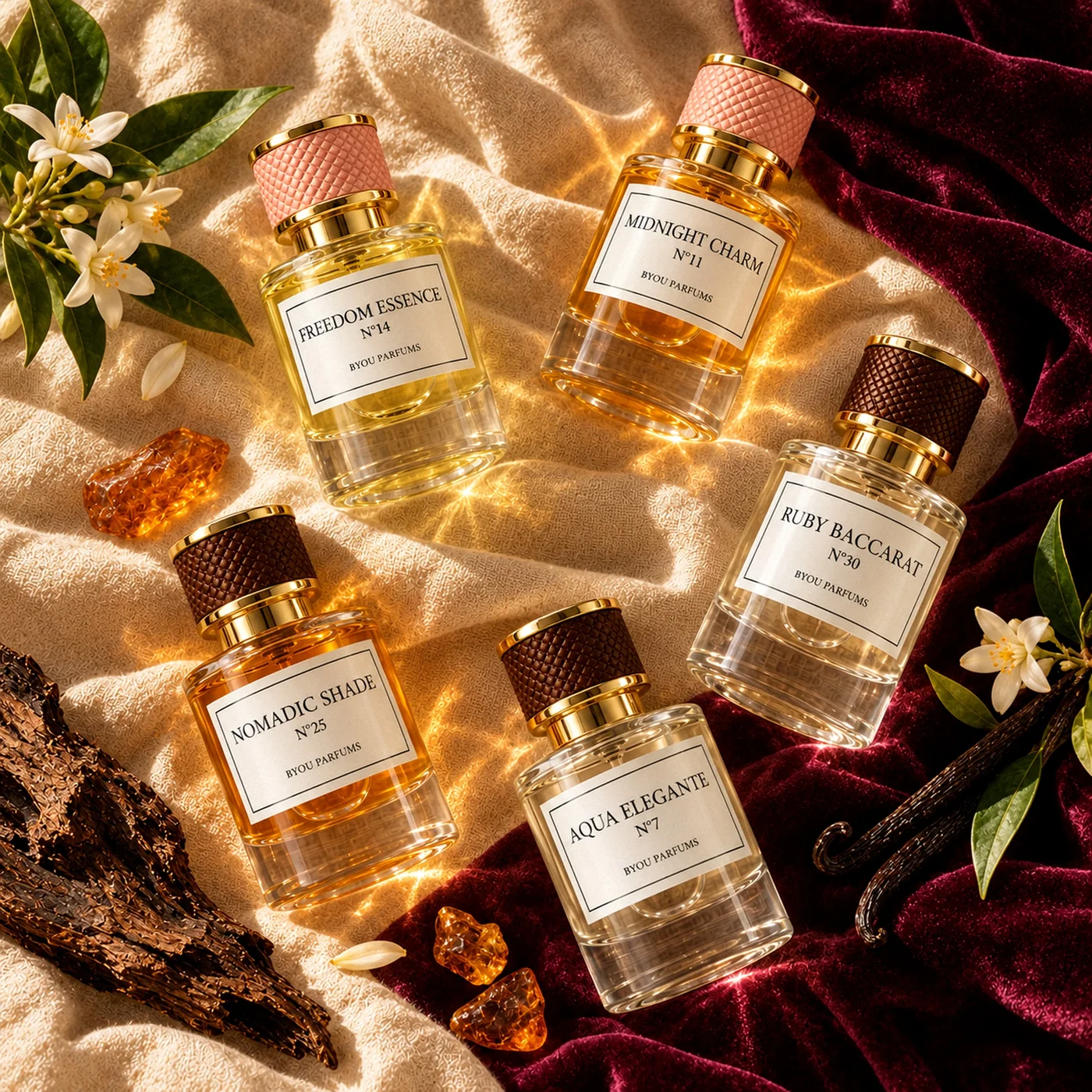 Geschenkset 5 Parfums nach Wahl – Alle Kollektionen — Naturkosmetik von Byou