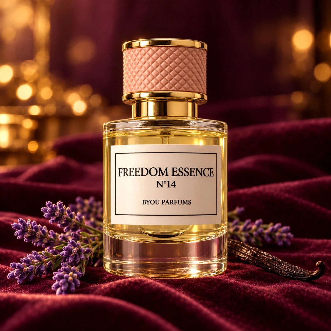 Freedom Essence N°14, élixir de parfum femme oriental ambré sur velours prune