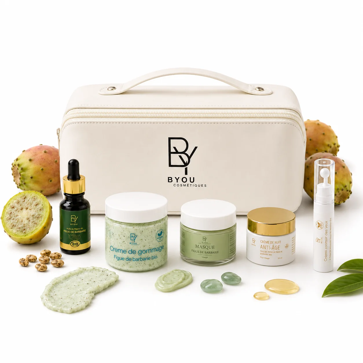 Coffret Figue de Barbarie Complet — Rituel Anti-Âge & Trousse