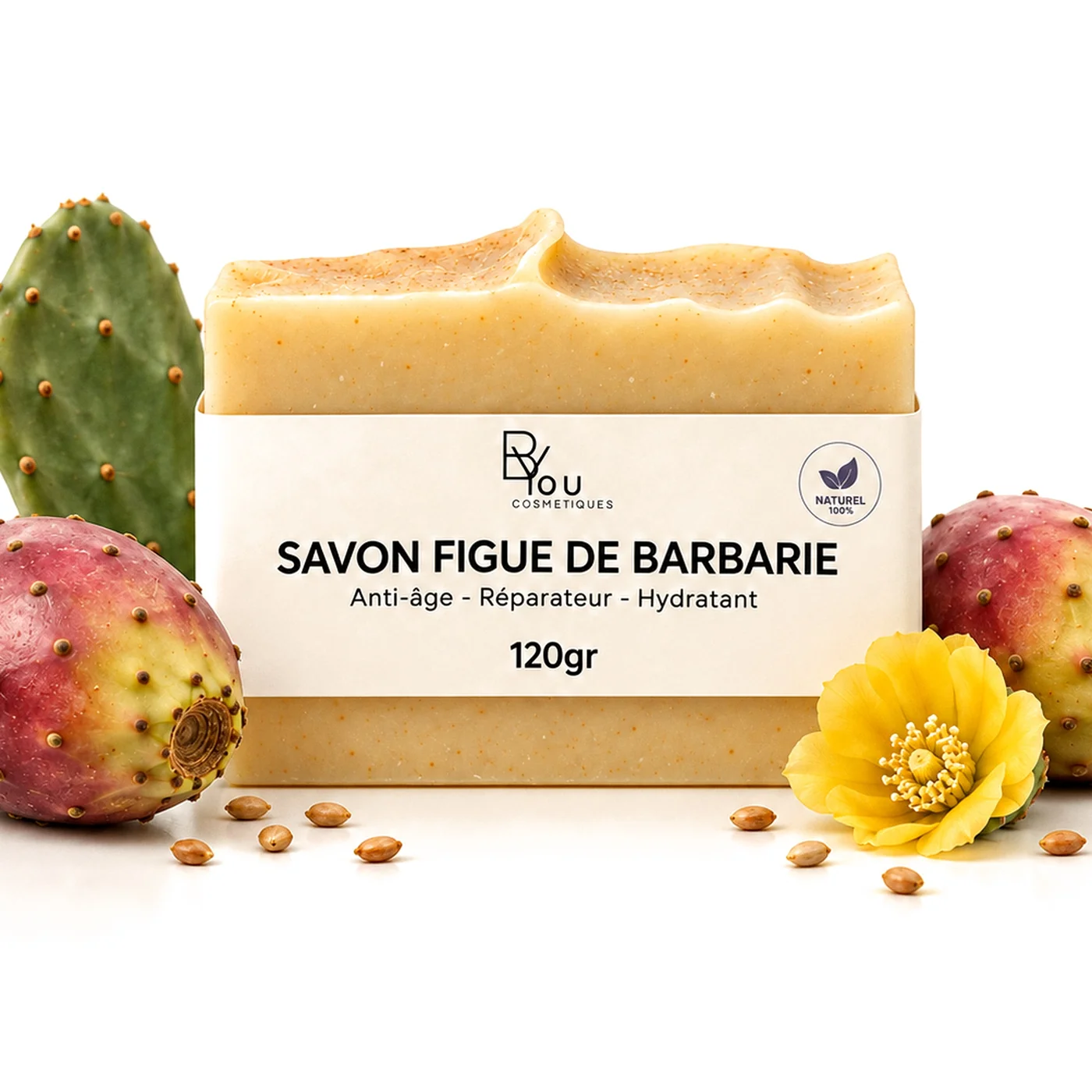 Savon Artisanal à la Figue de Barbarie — cosmétique naturel Byou